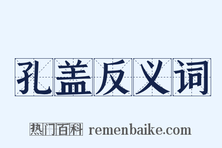 孔盖反义词是什么意思的图片